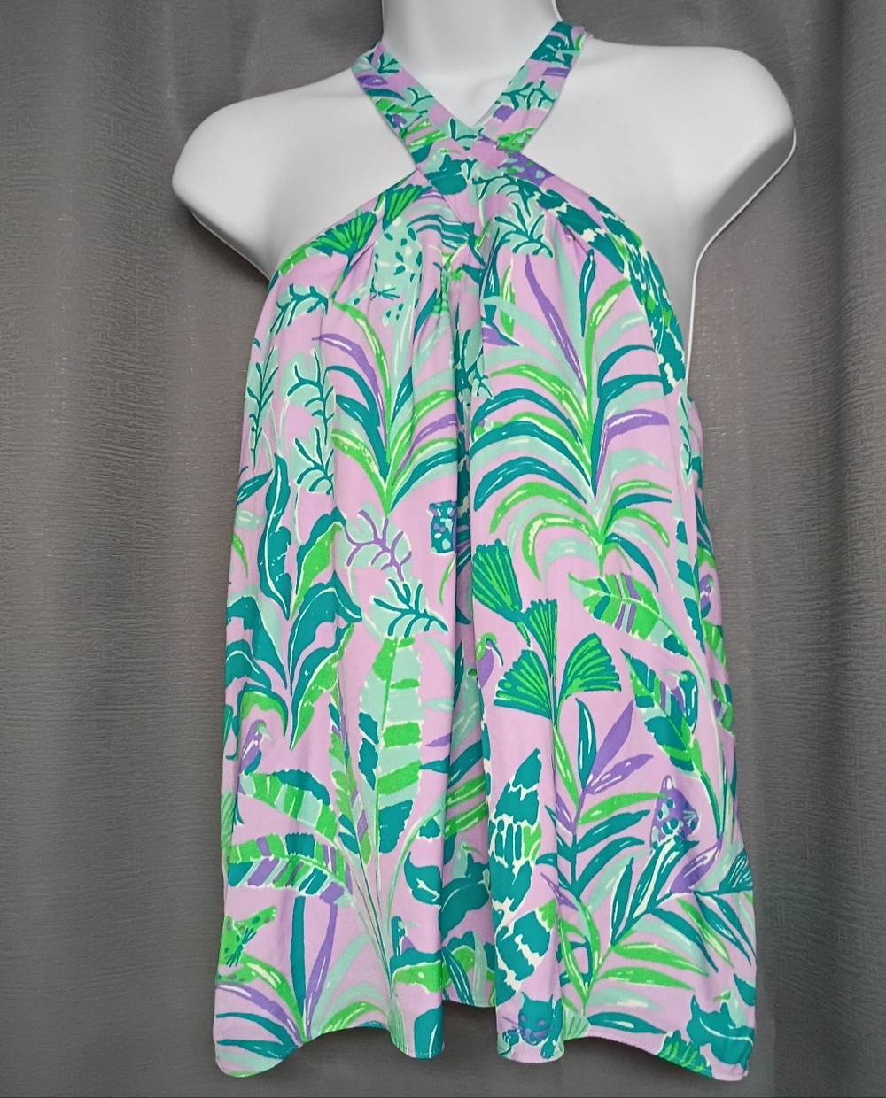 ❤️LILLY PULITZER RESTORTWARE TORI CHASE HALTER TOP SIZE XS